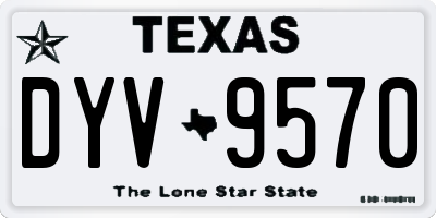 TX license plate DYV9570