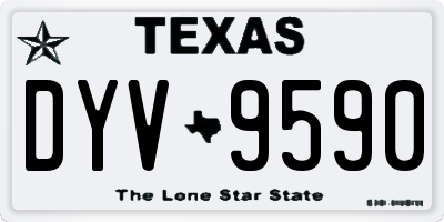 TX license plate DYV9590