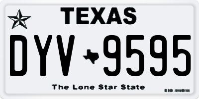 TX license plate DYV9595