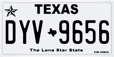 TX license plate DYV9656