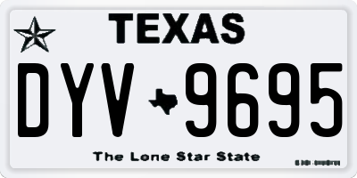 TX license plate DYV9695