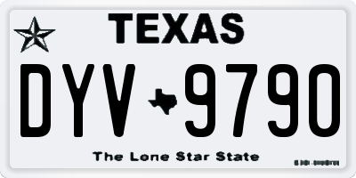 TX license plate DYV9790