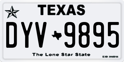 TX license plate DYV9895
