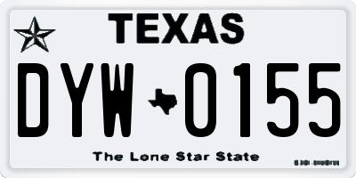 TX license plate DYW0155
