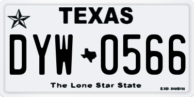TX license plate DYW0566