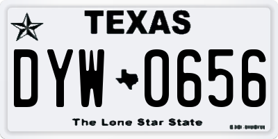 TX license plate DYW0656