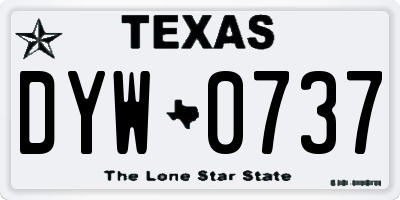 TX license plate DYW0737