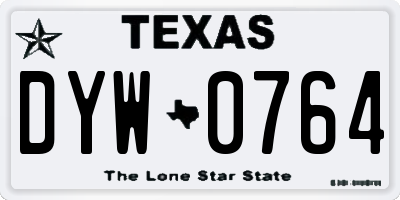 TX license plate DYW0764