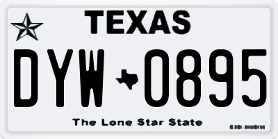 TX license plate DYW0895