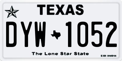 TX license plate DYW1052