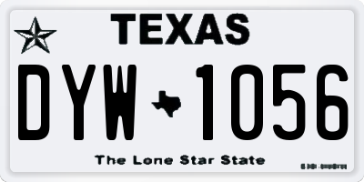 TX license plate DYW1056