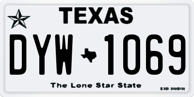TX license plate DYW1069