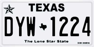 TX license plate DYW1224
