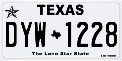 TX license plate DYW1228