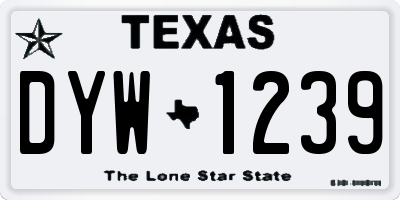 TX license plate DYW1239