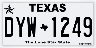 TX license plate DYW1249