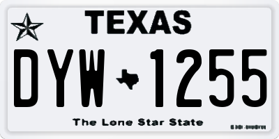 TX license plate DYW1255