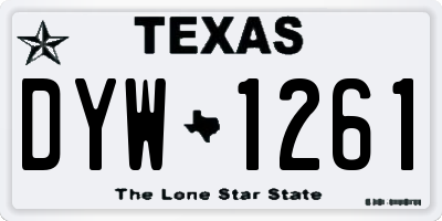 TX license plate DYW1261