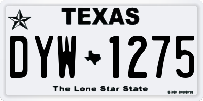TX license plate DYW1275