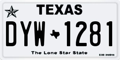 TX license plate DYW1281