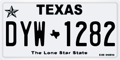 TX license plate DYW1282