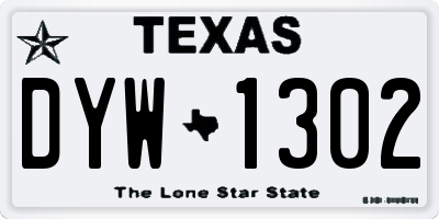 TX license plate DYW1302