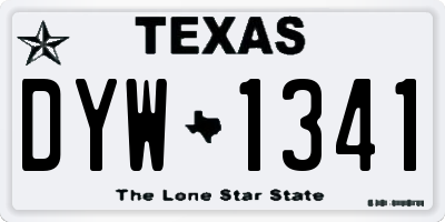 TX license plate DYW1341