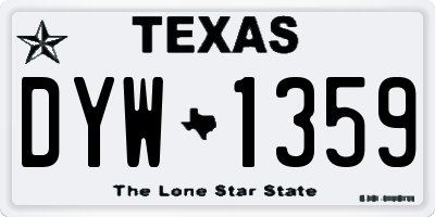 TX license plate DYW1359