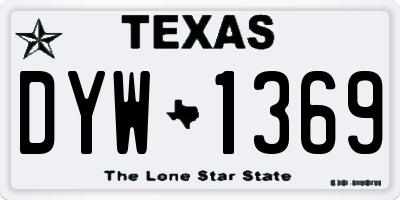 TX license plate DYW1369