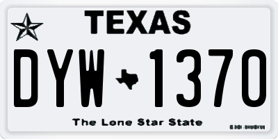 TX license plate DYW1370