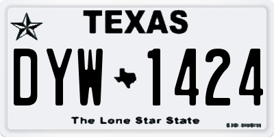 TX license plate DYW1424