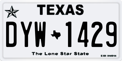 TX license plate DYW1429