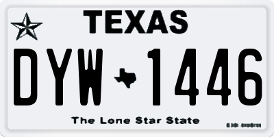 TX license plate DYW1446
