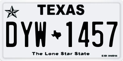 TX license plate DYW1457