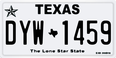 TX license plate DYW1459