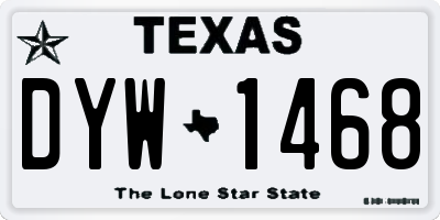 TX license plate DYW1468