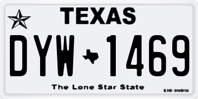 TX license plate DYW1469