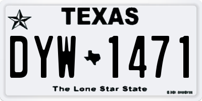 TX license plate DYW1471