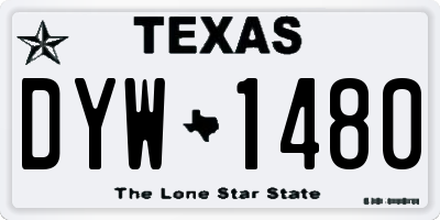 TX license plate DYW1480