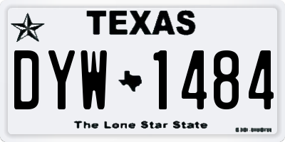 TX license plate DYW1484