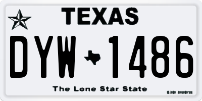 TX license plate DYW1486