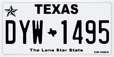 TX license plate DYW1495