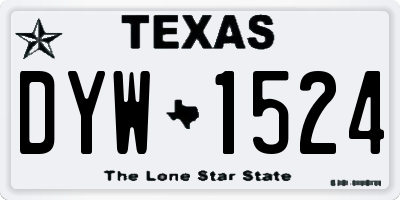 TX license plate DYW1524