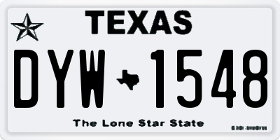 TX license plate DYW1548