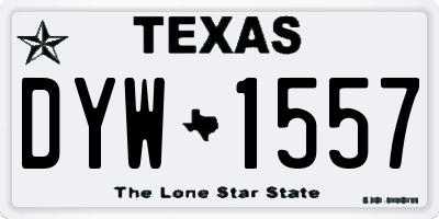 TX license plate DYW1557