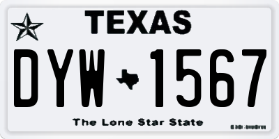 TX license plate DYW1567