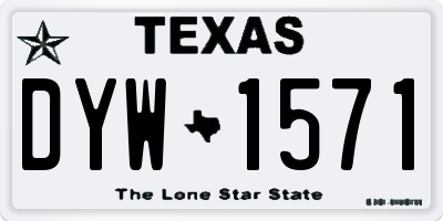 TX license plate DYW1571