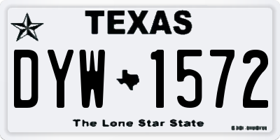 TX license plate DYW1572