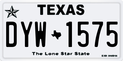 TX license plate DYW1575