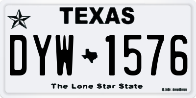 TX license plate DYW1576